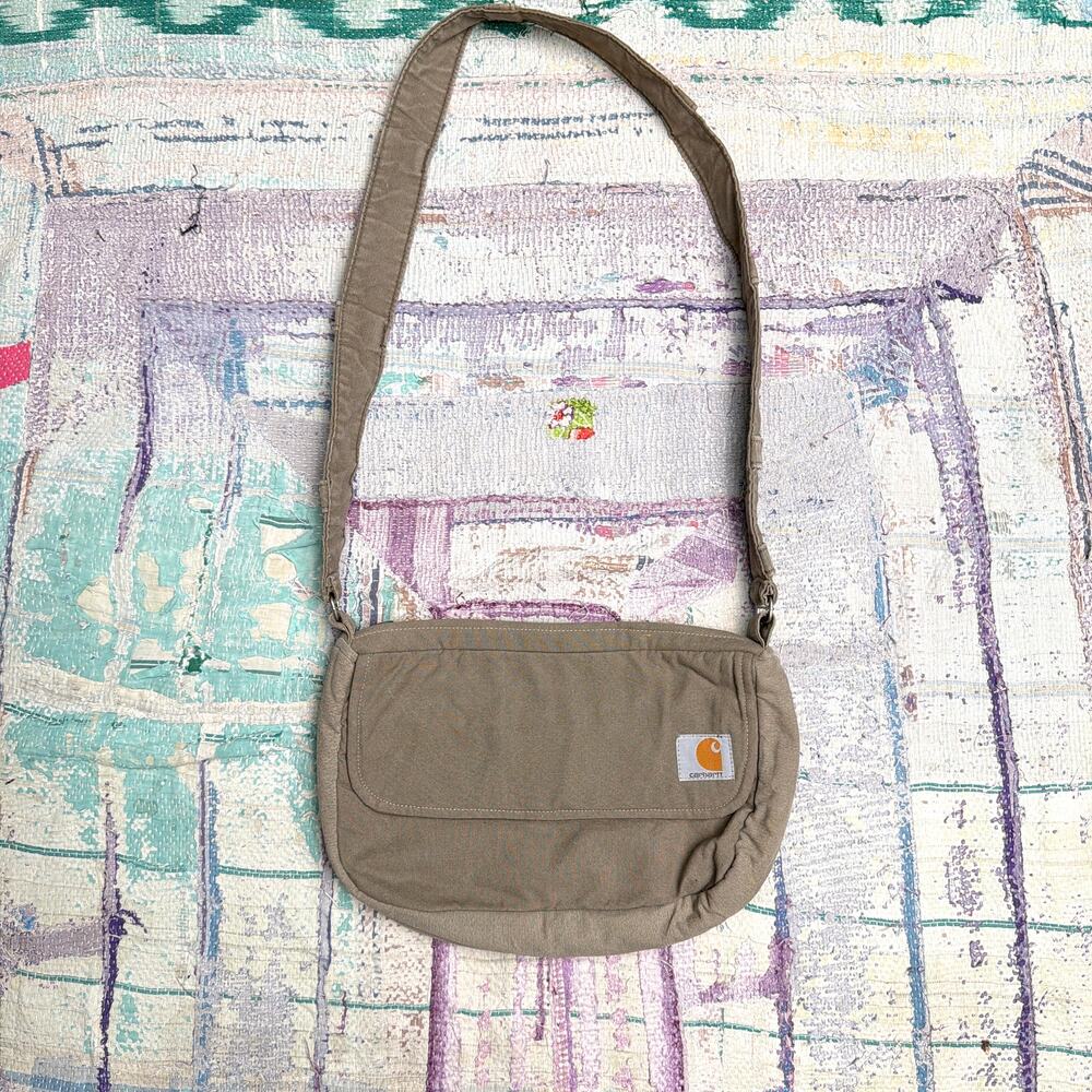 Upcycled handmade carhartt sling bag / custom messenger bag